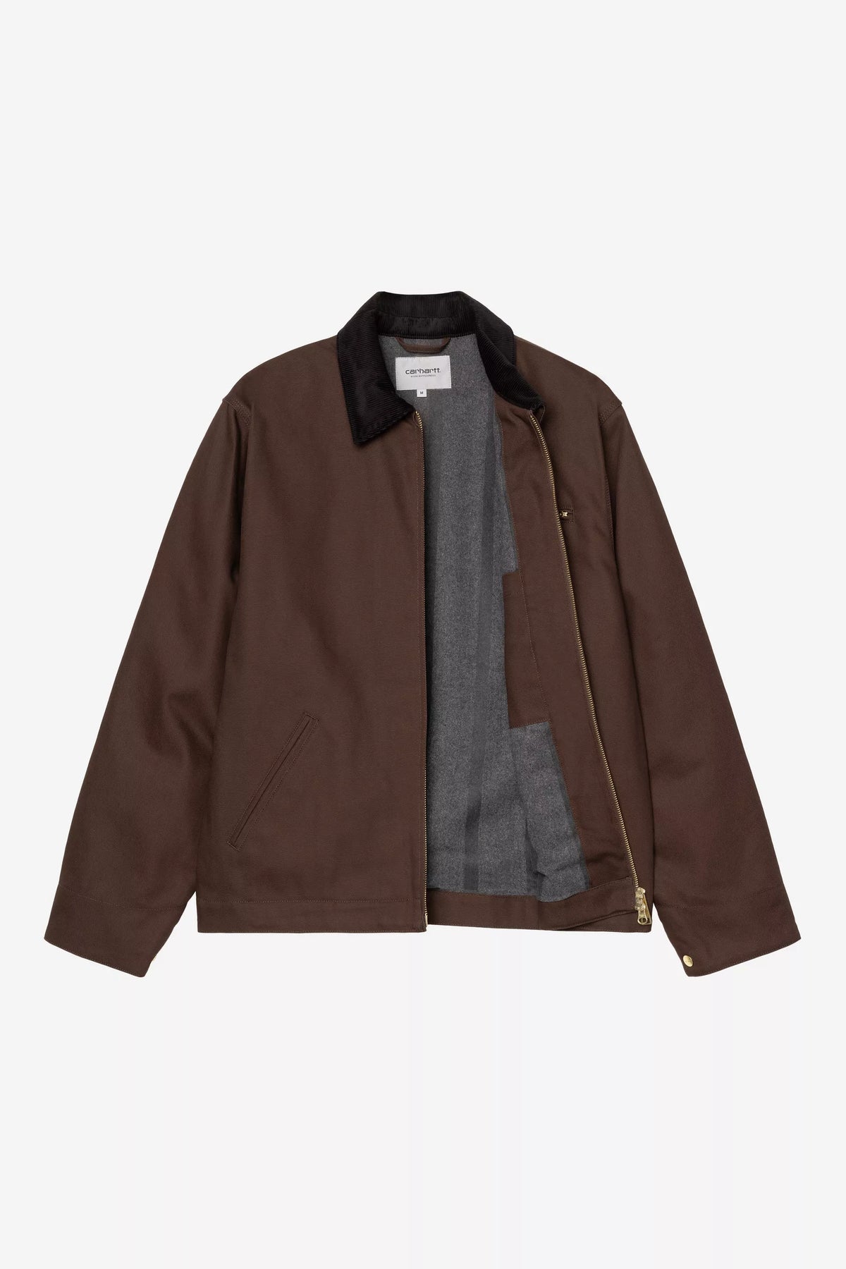 Carhartt WIP Detroit Jacket (Winter) 'Dearborn' Canvas - Tobacco / Black, Rigid