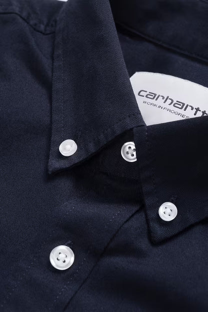 Carhartt WIP Madison Shirt Cotton Twill Dark Navy / Wax