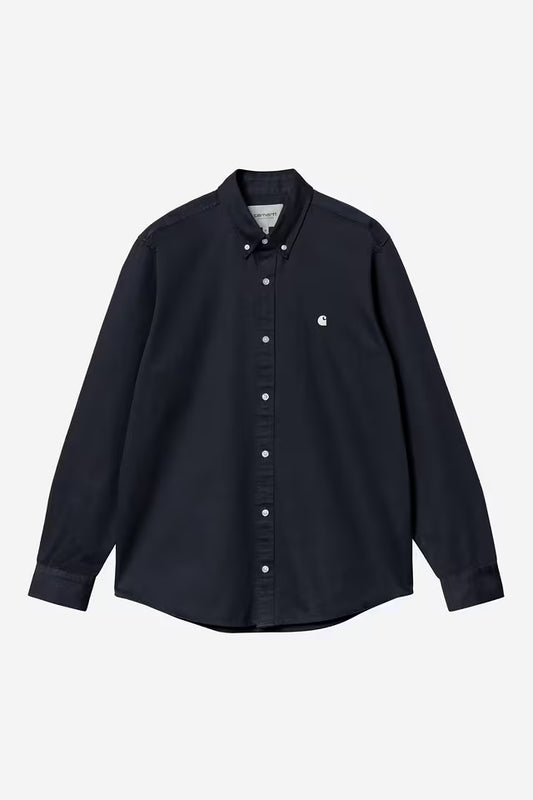 Carhartt WIP Madison Shirt Cotton Twill Dark Navy / Wax
