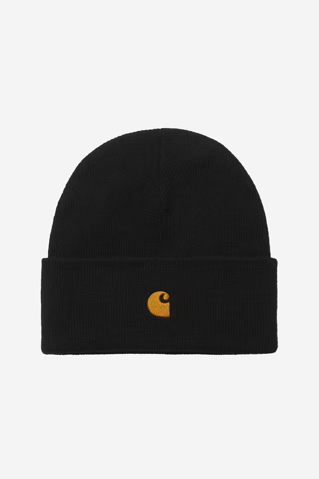 Carhartt WIP Chase Beanie Black Gold