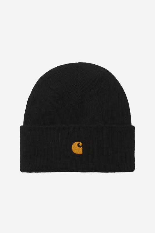 Carhartt WIP Chase Beanie Black Gold