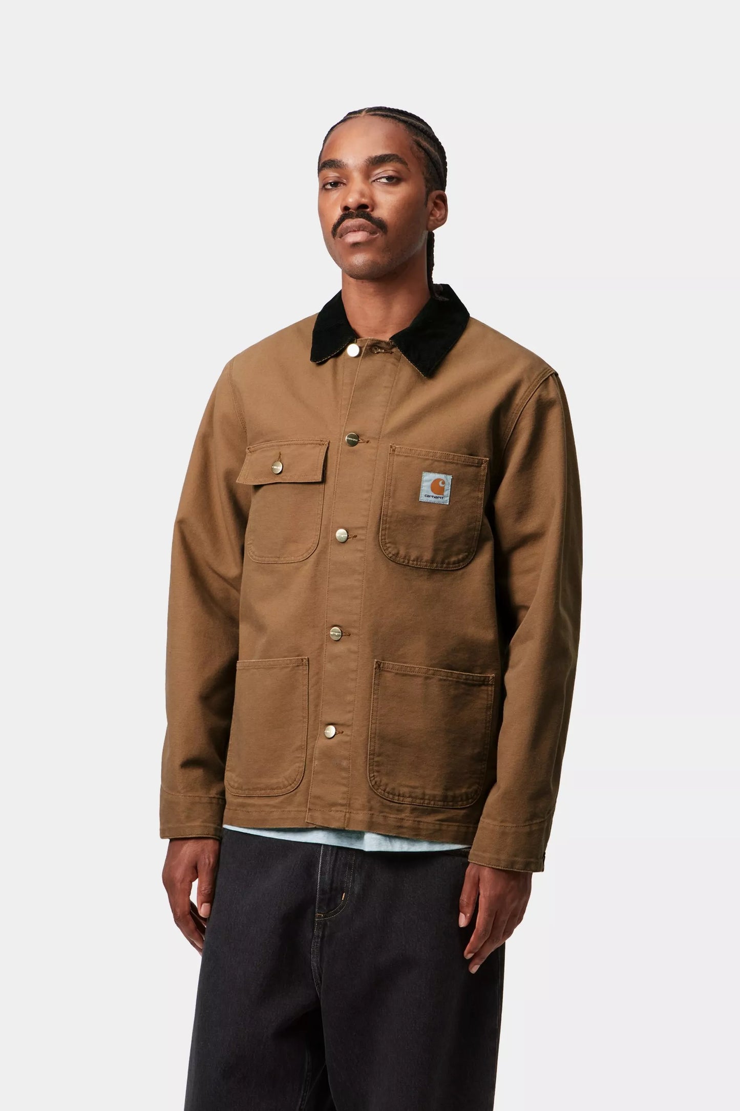 Carhartt WIP Michigan Coat (Summer) - Hamilton Brown / Tobacco, Rinsed