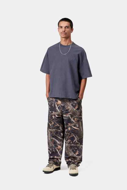 Carhartt WIP S/S Lambert T-Shirt - Dark Navy, Moon wash