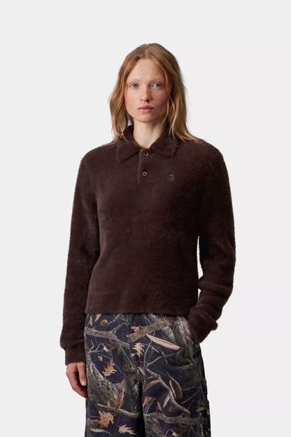Carhartt WIP Women's L/S Maine Polo Sweater - Palisander