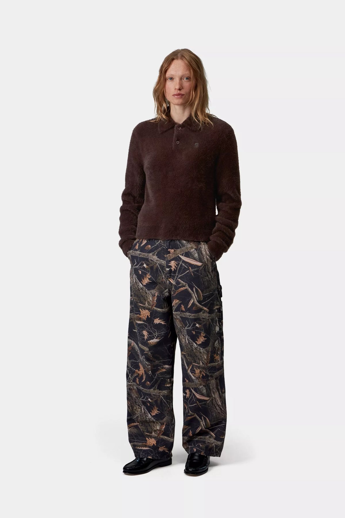 Carhartt WIP Women's L/S Maine Polo Sweater - Palisander