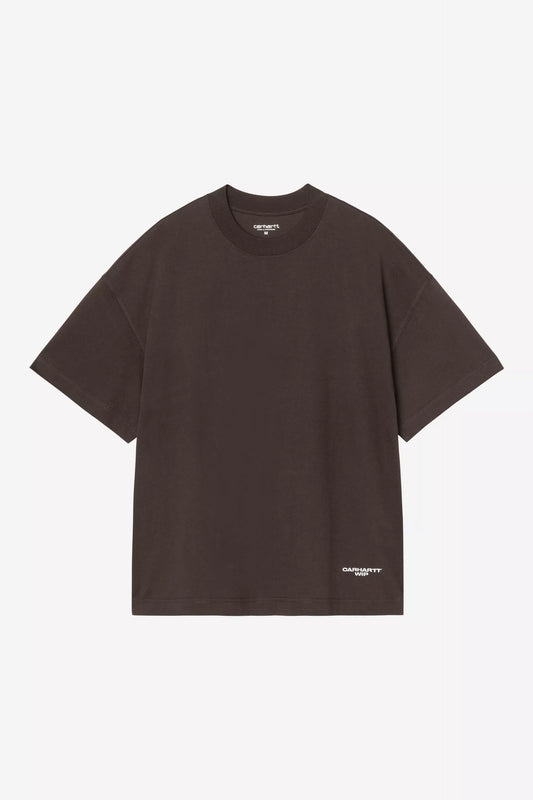 Carhartt WIP S/S Chapter Script T-Shirt Organic - Tobacco / White