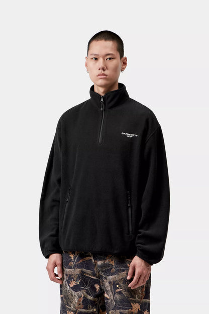 Carhartt WIP Edmore Half Zip Sweat - Black/White