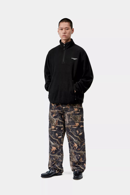 Carhartt WIP Edmore Half Zip Sweat - Black/White