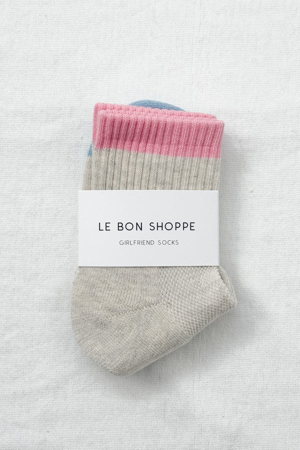 Le Bon Shoppe Girlfriend Sock - Grey Pink