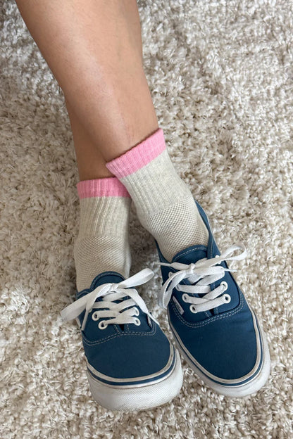 Le Bon Shoppe Girlfriend Sock - Grey Pink