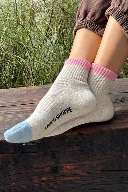 Le Bon Shoppe Girlfriend Sock - Grey Pink