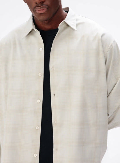 BEAMS Shadow Check Shirt - Ivory