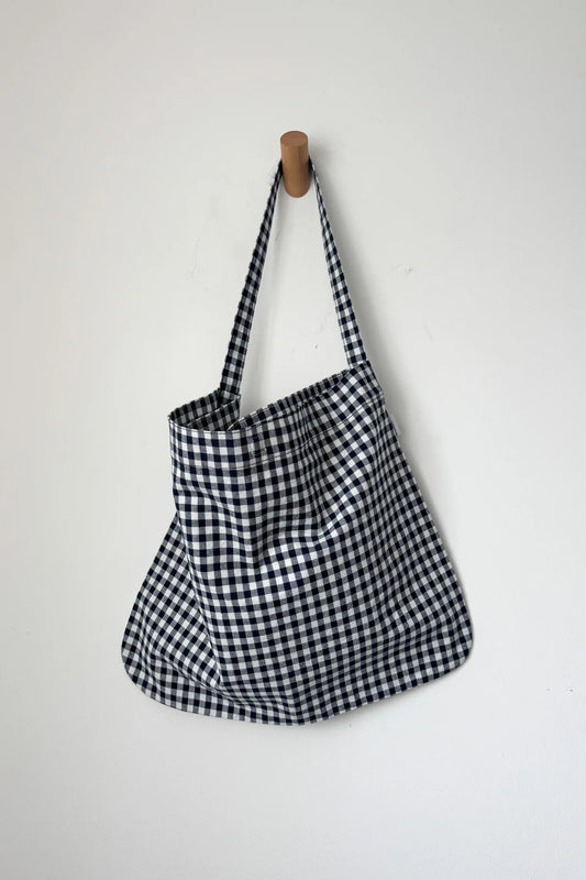 Le Bon Shoppe Happy Carry Bag - Navy Gingham