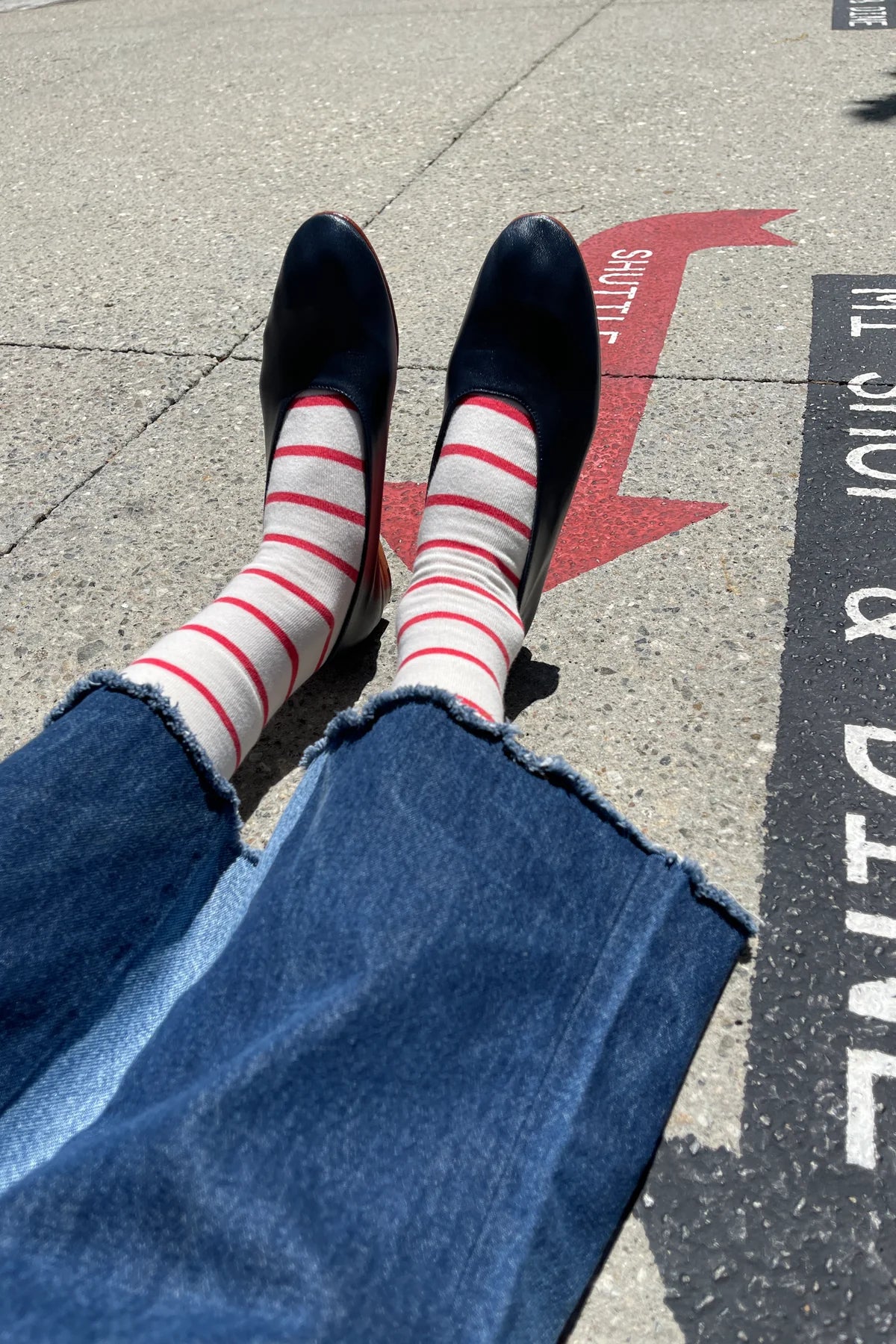 Le Bon Shoppe Wally Socks - Red Stripe