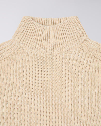Edwin Roni High Collar Sweater Beige