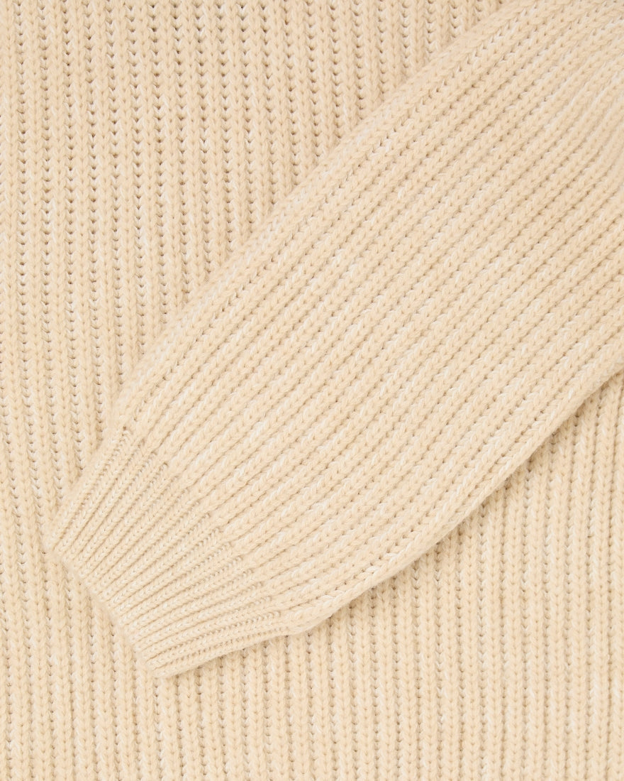 Edwin Roni High Collar Sweater Beige
