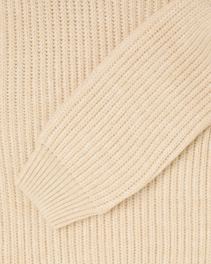 Edwin Roni High Collar Sweater Beige
