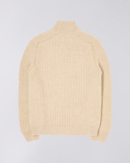 Edwin Roni High Collar Sweater Beige