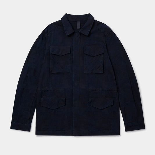 Hawksmill Japanese Jacquard Field Jacket Indigo