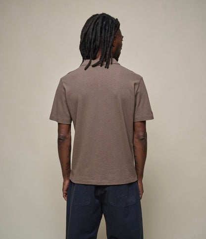 Merz b. Schwanen Linen-Cotton Polo shirt - Faded Grain