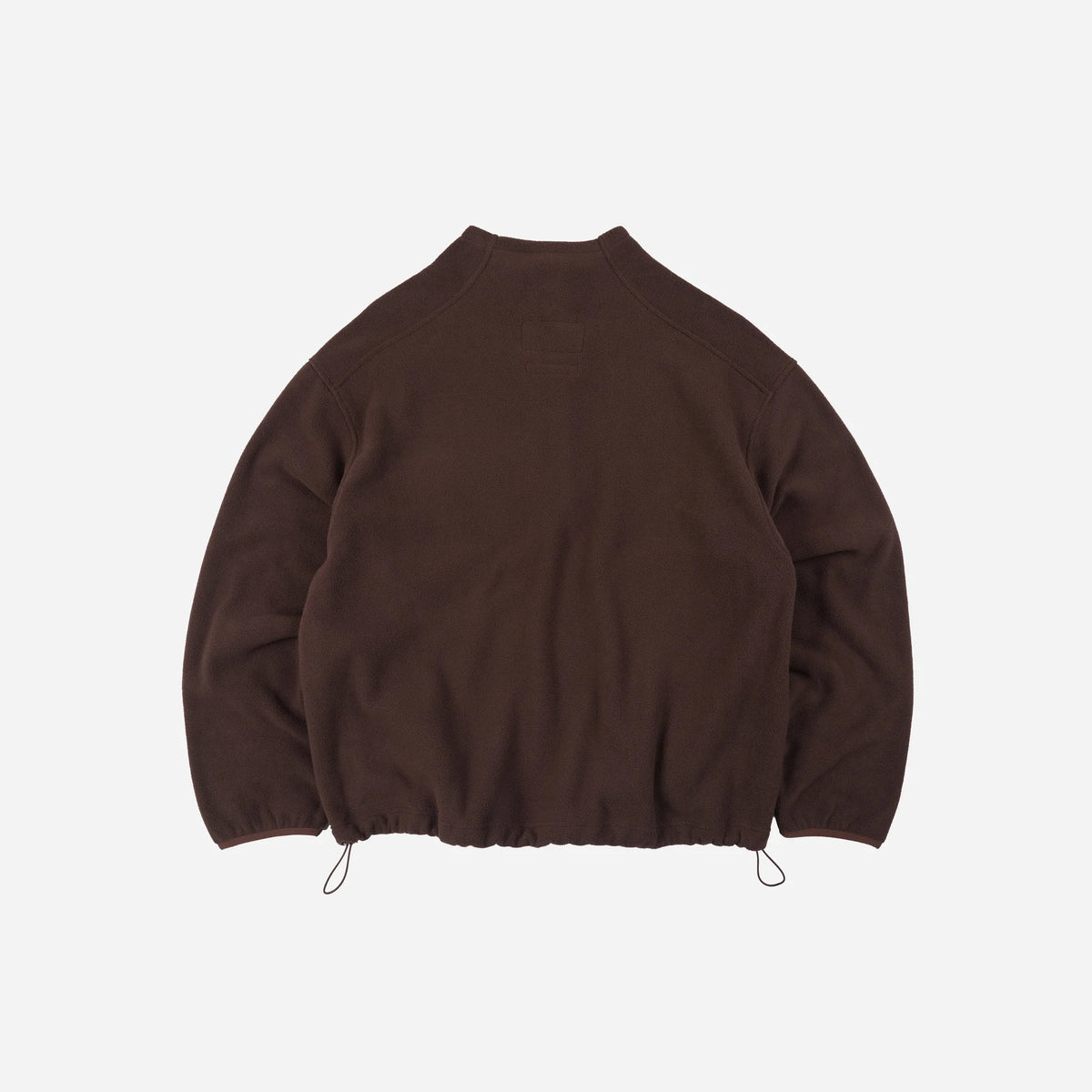 FrizmWorks Mock Neck Fleece Anorak Parka - Brown