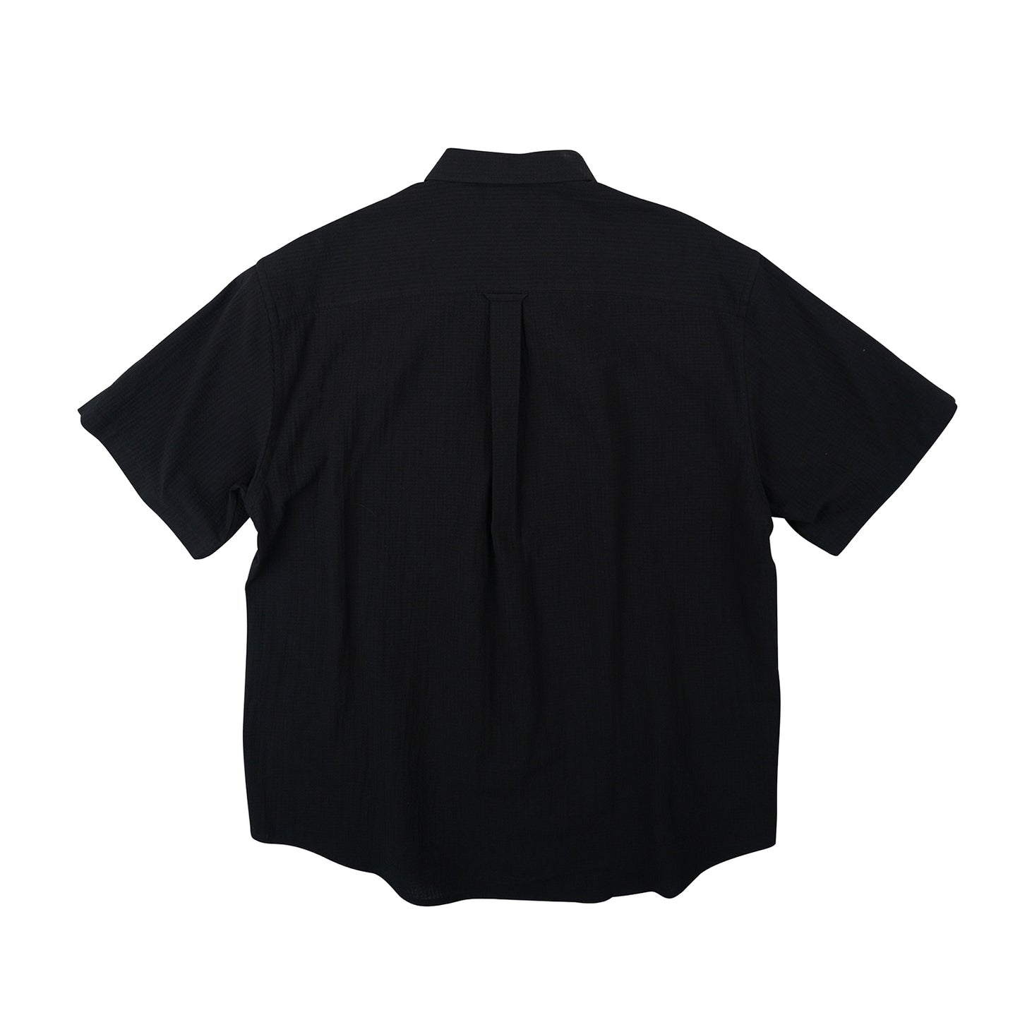 FrizmWorks Dobby Weave Seersucker Half Shirt - Black