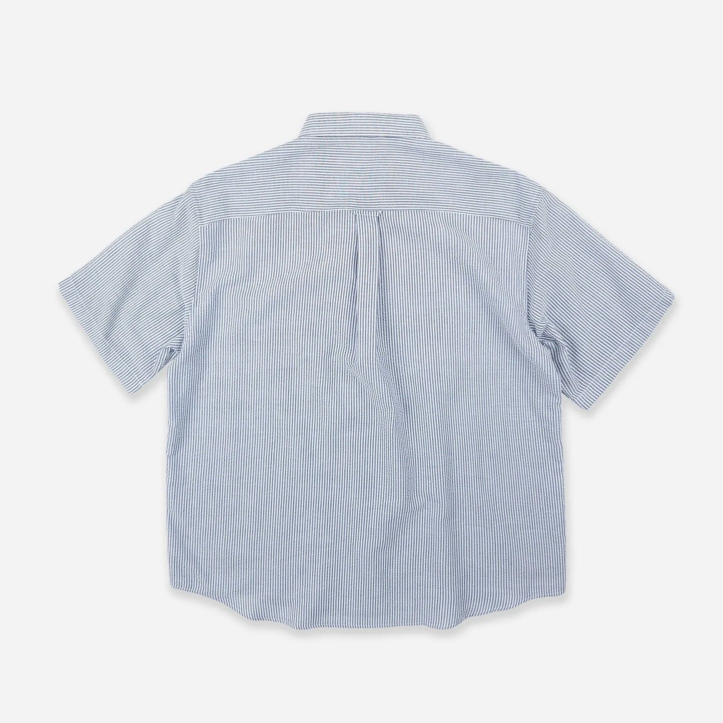 FrizmWorks OG Stripe Seersucker Half Shirt - Blue