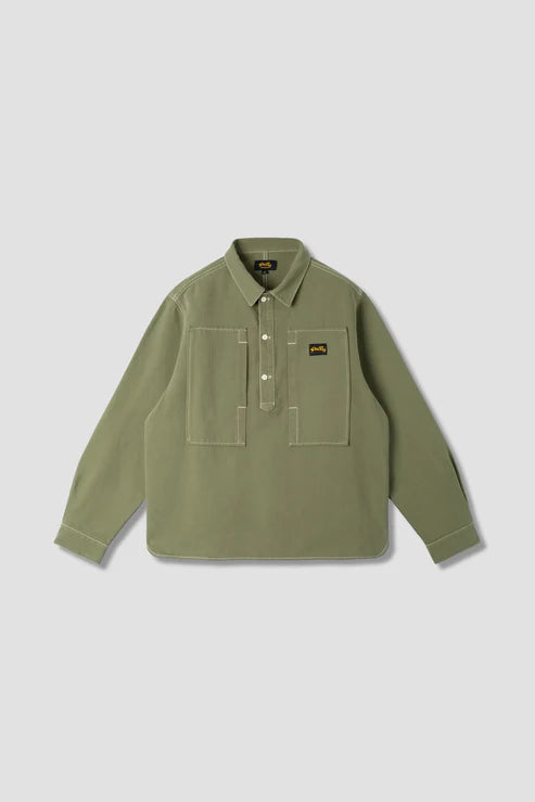 Stan Ray Painters Pop Over Shirt Olive Bedford Cord