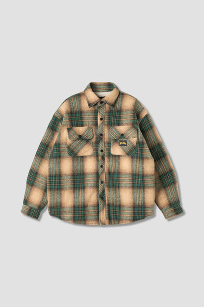 Stan Ray Quilted Plaid Overshirt Olive