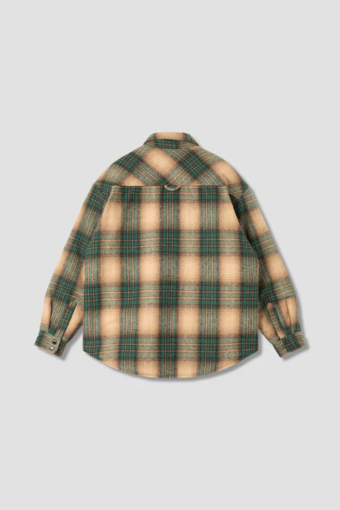 Stan Ray Quilted Plaid Overshirt Olive