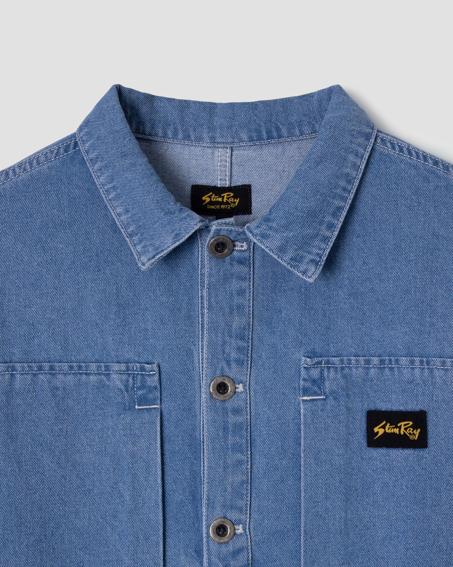 Stan Ray Painters Pop Over Shirt - Mid Stone Denim