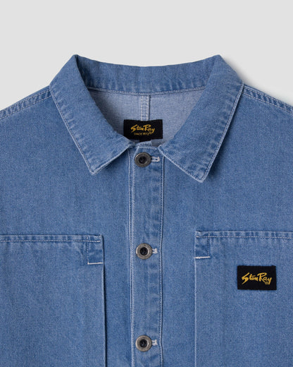 Stan Ray Painters Pop Over Shirt - Mid Stone Denim