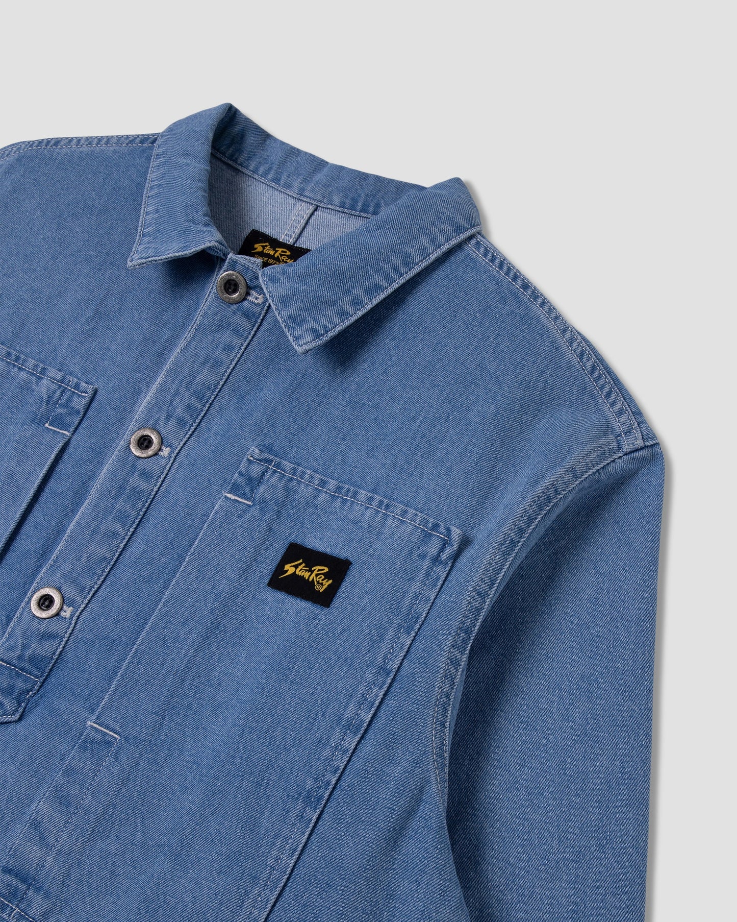 Stan Ray Painters Pop Over Shirt - Mid Stone Denim