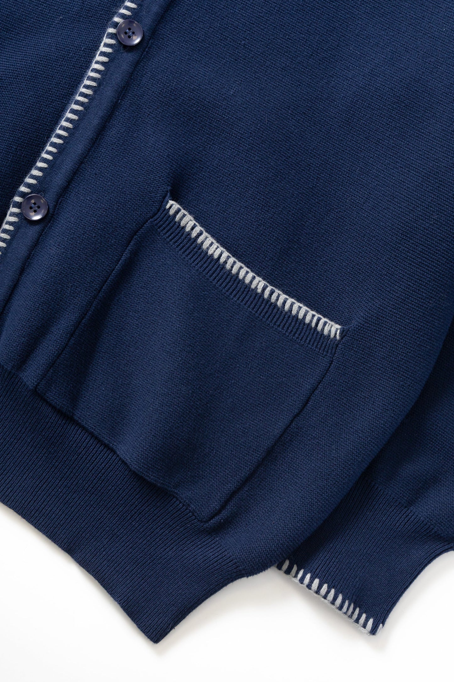 Service Works Blanket Stitch Cardigan Navy