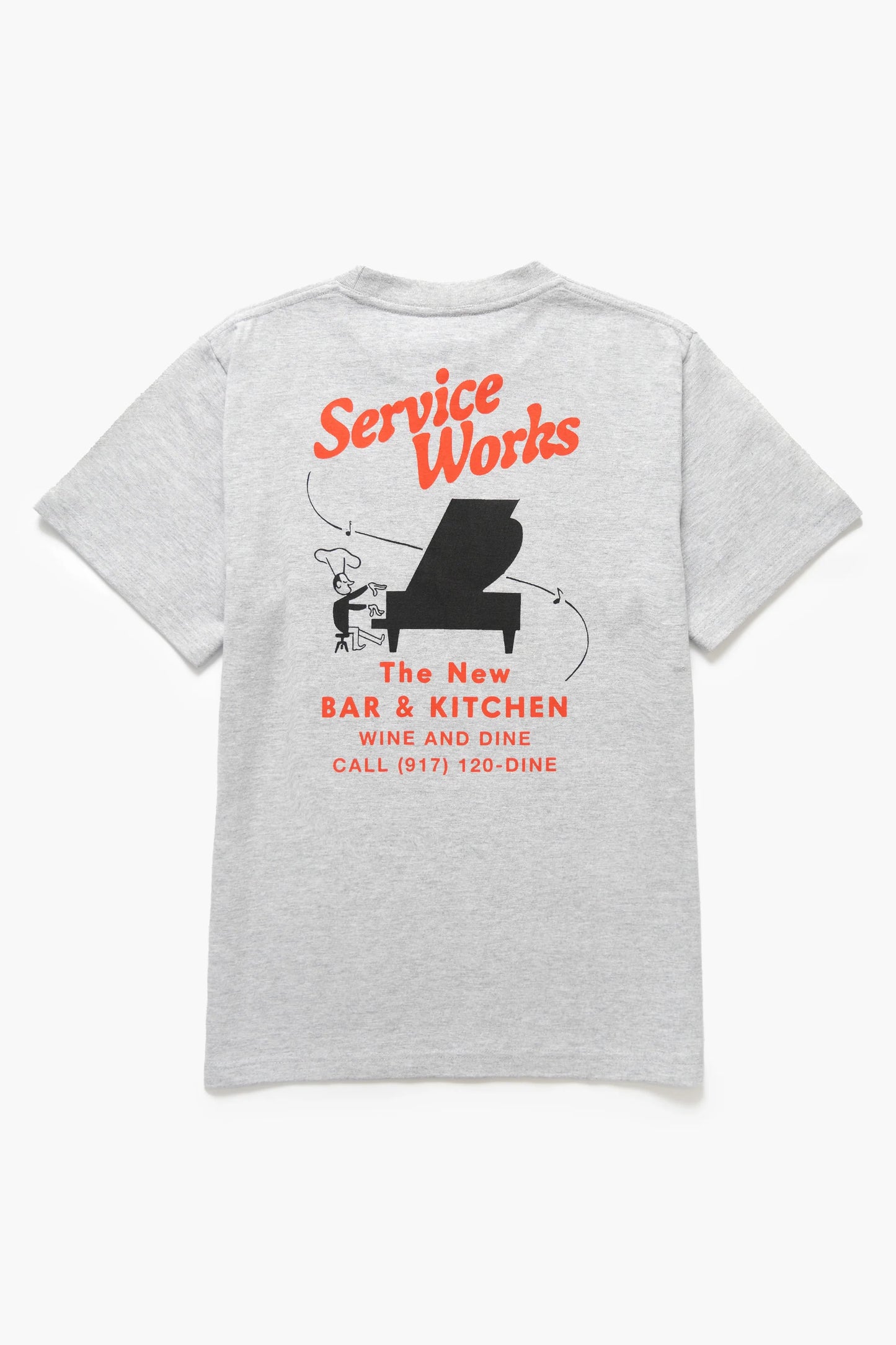 Service Works Bar & Kitchen Tee Heather Grey