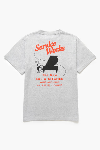 Service Works Bar & Kitchen Tee Heather Grey