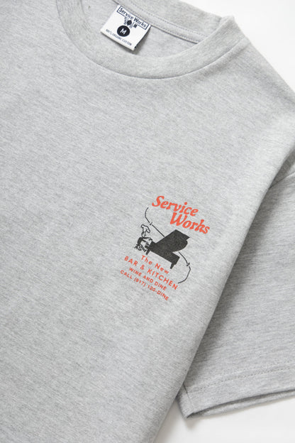 Service Works Bar & Kitchen Tee Heather Grey