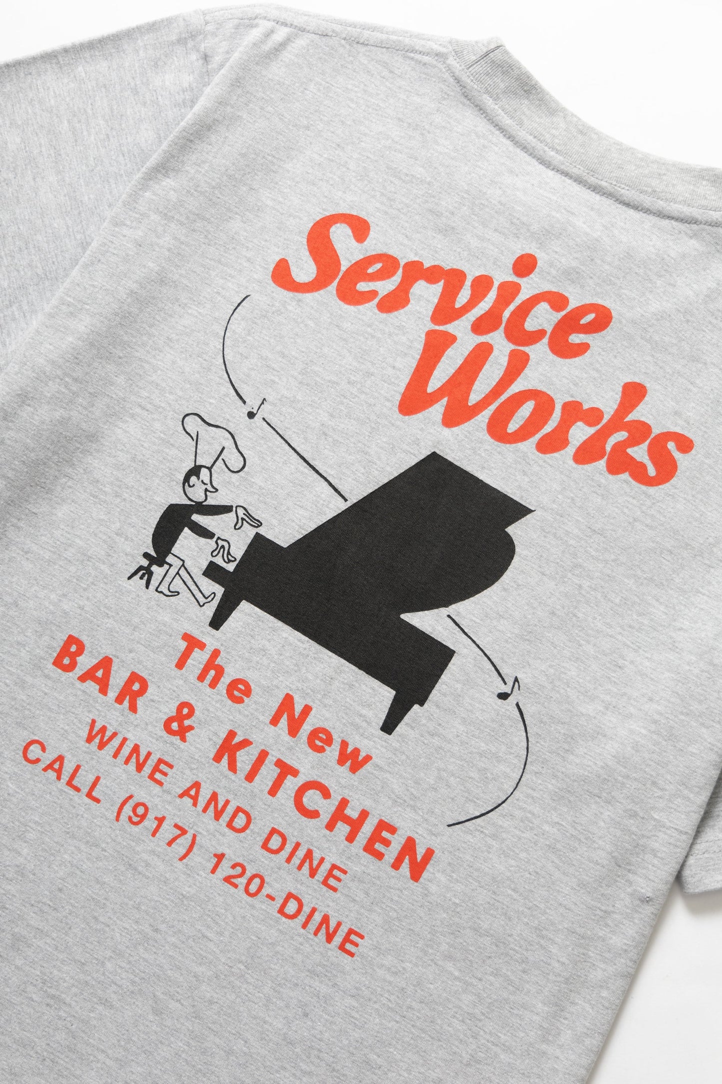Service Works Bar & Kitchen Tee Heather Grey