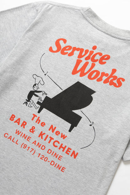 Service Works Bar & Kitchen Tee Heather Grey