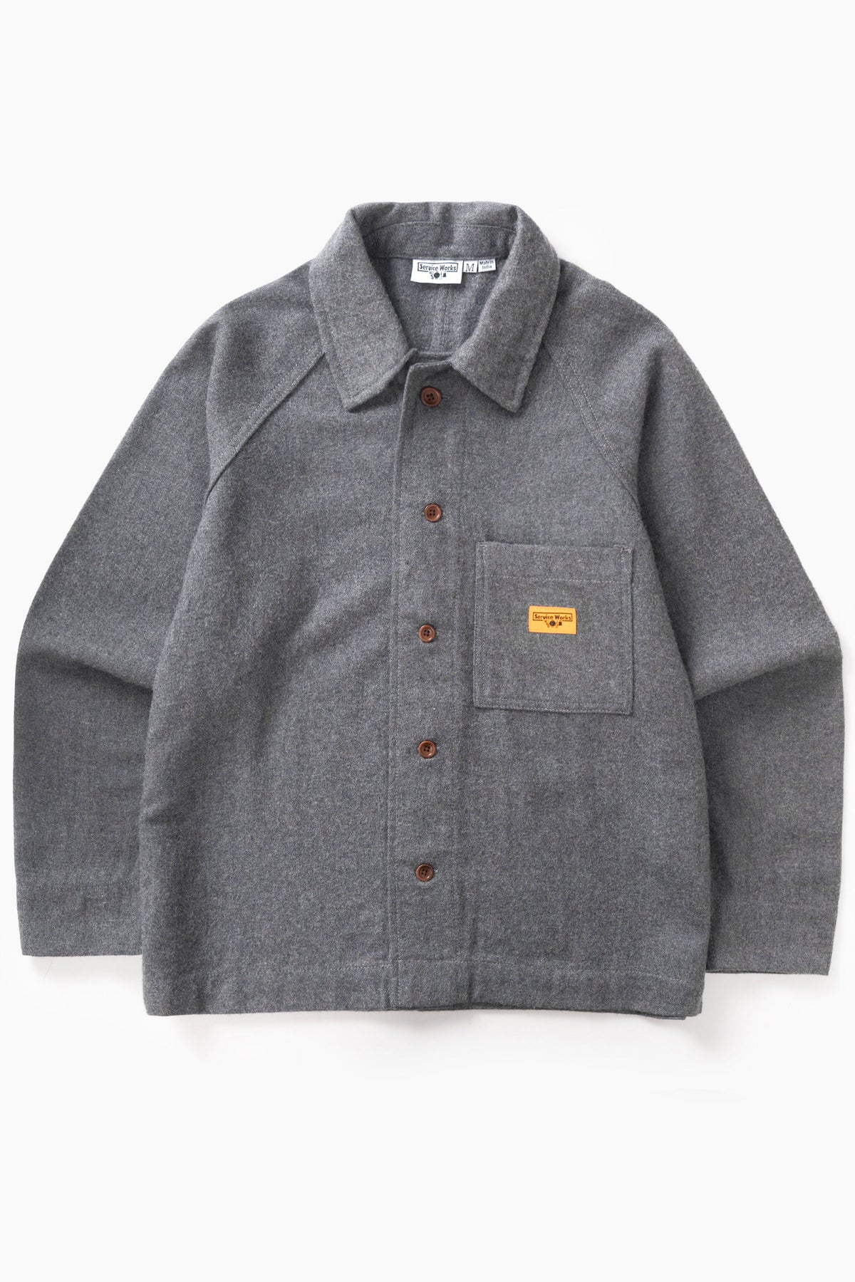 Service Works Flannel FOH Overshirt - Charcoal