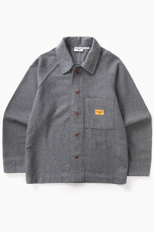 Service Works Flannel FOH Overshirt - Charcoal