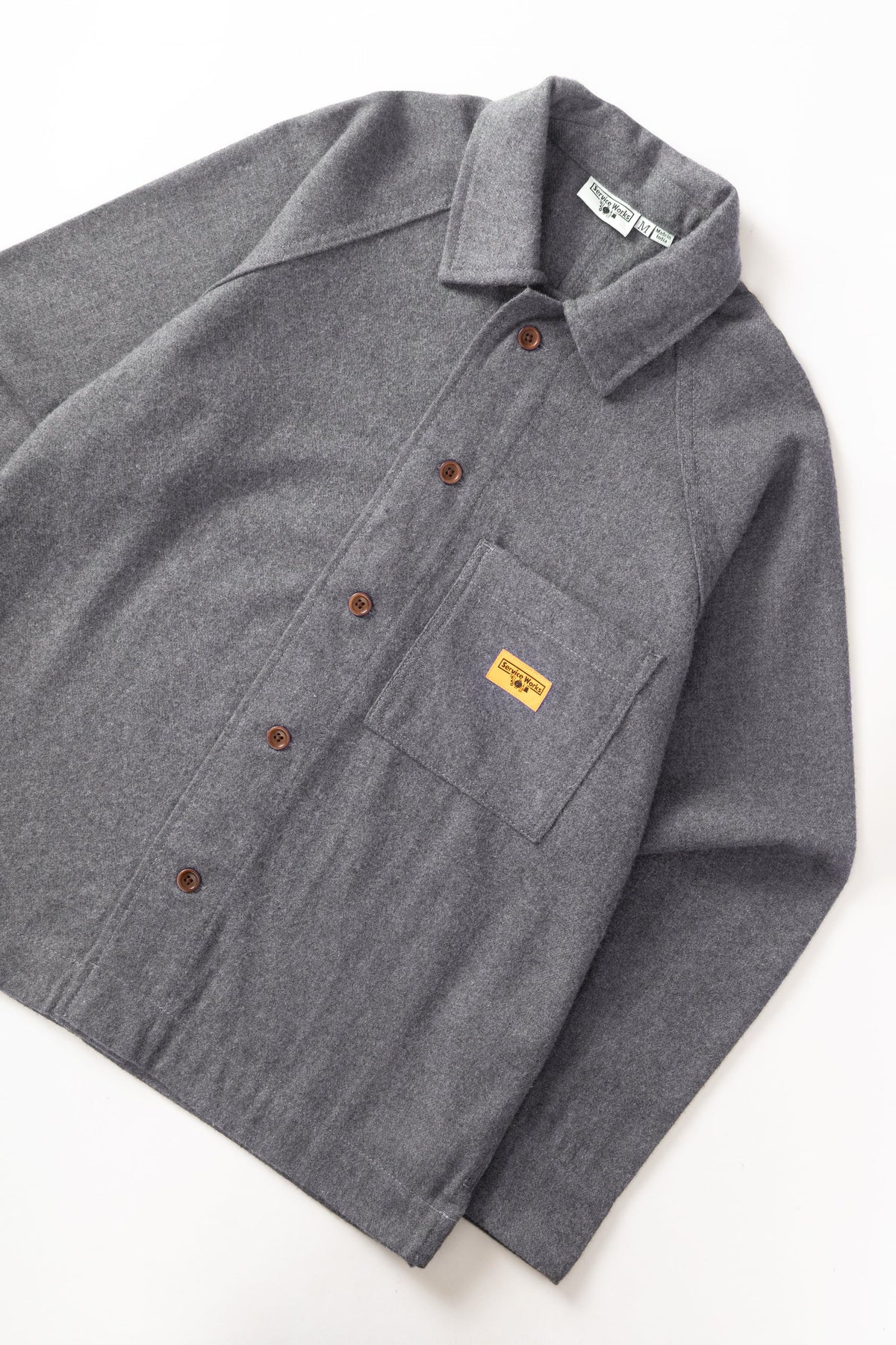 Service Works Flannel FOH Overshirt - Charcoal