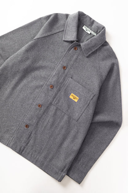 Service Works Flannel FOH Overshirt - Charcoal