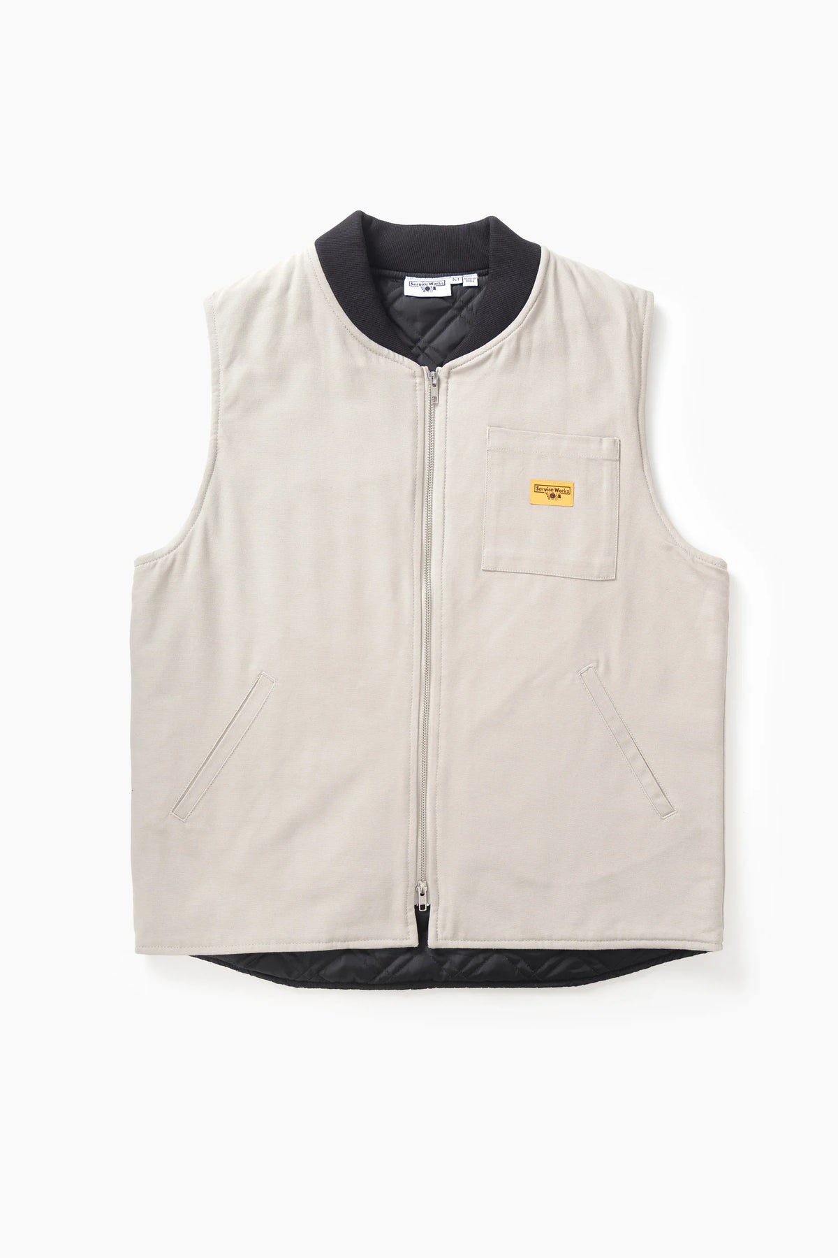 Service Works Padded Work Vest Jacket - Stone