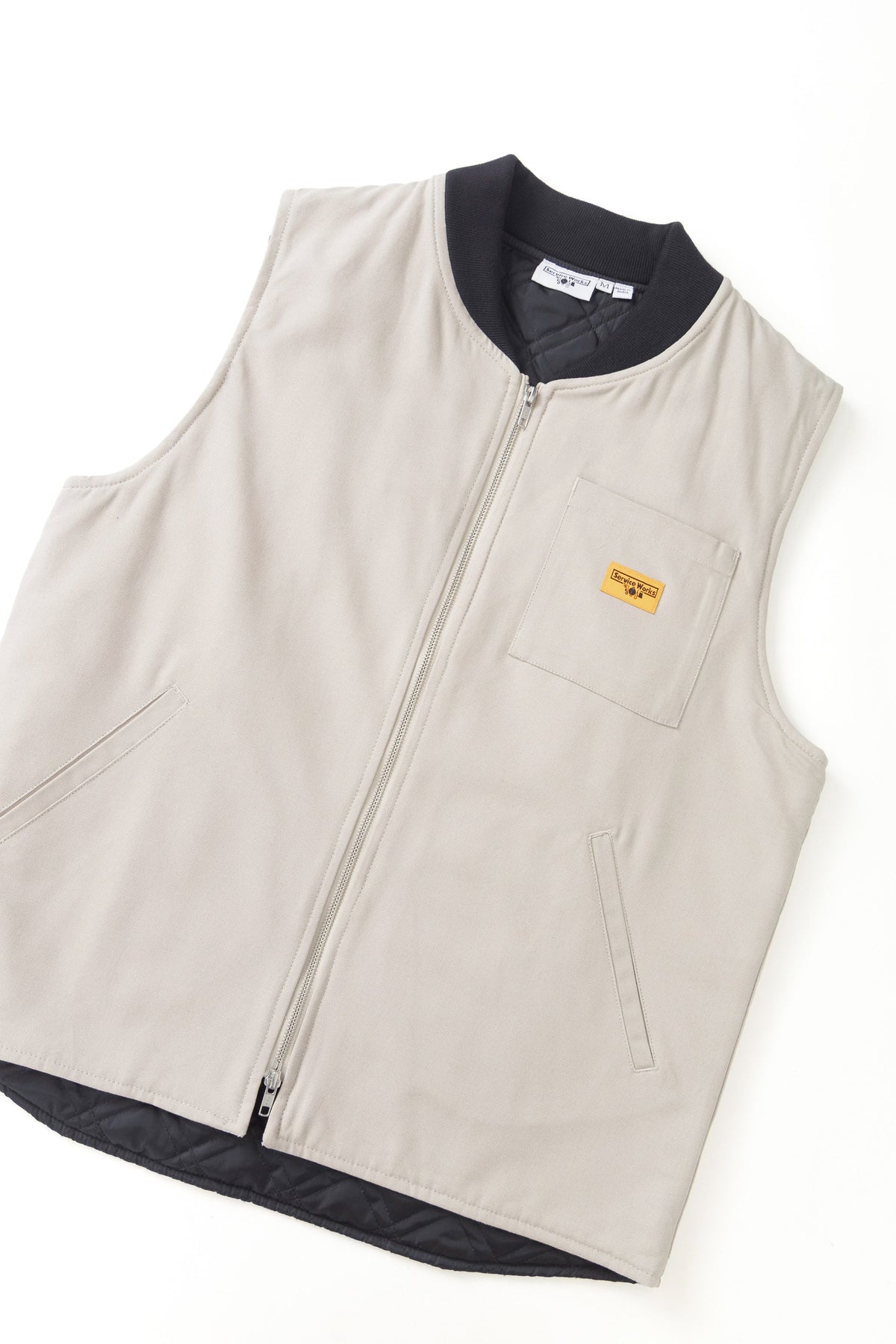 Service Works Padded Work Vest Jacket - Stone