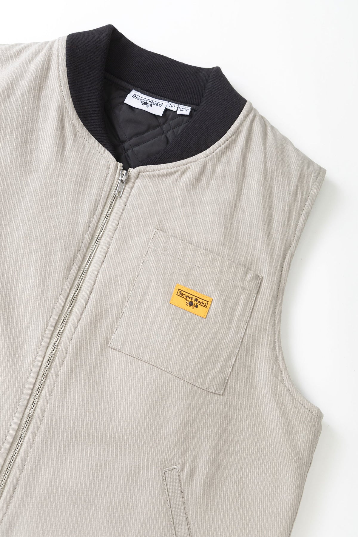 Service Works Padded Work Vest Jacket - Stone