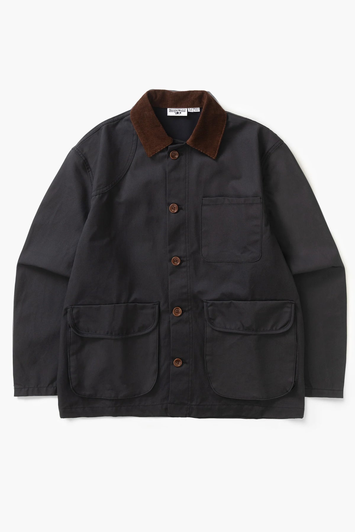 Service Works Waxed Barn Coat - Black