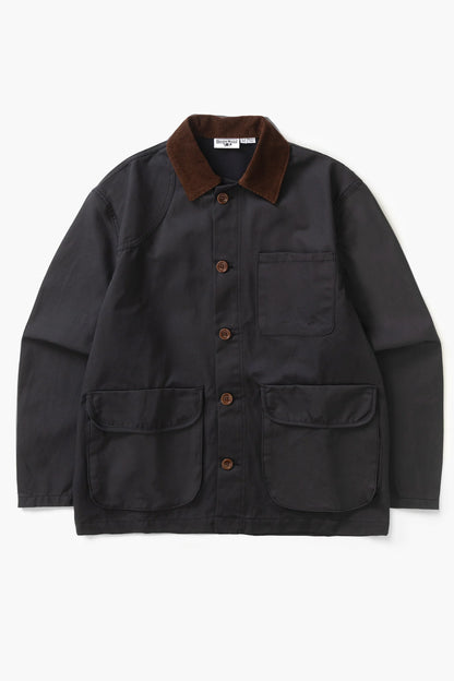 Service Works Waxed Barn Coat - Black