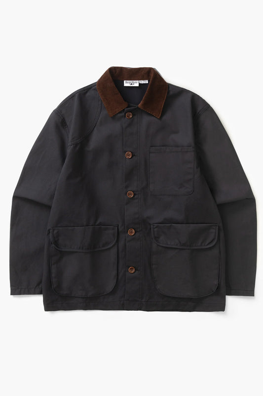 Service Works Waxed Barn Coat - Black
