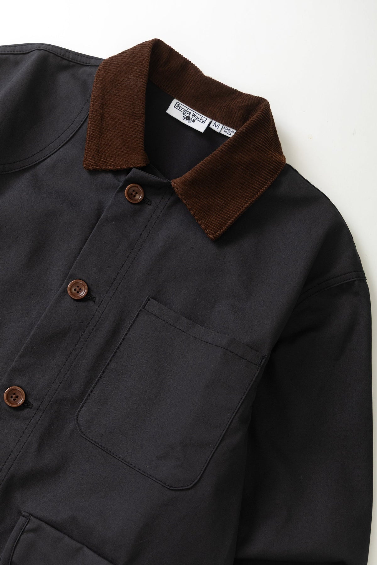 Service Works Waxed Barn Coat - Black